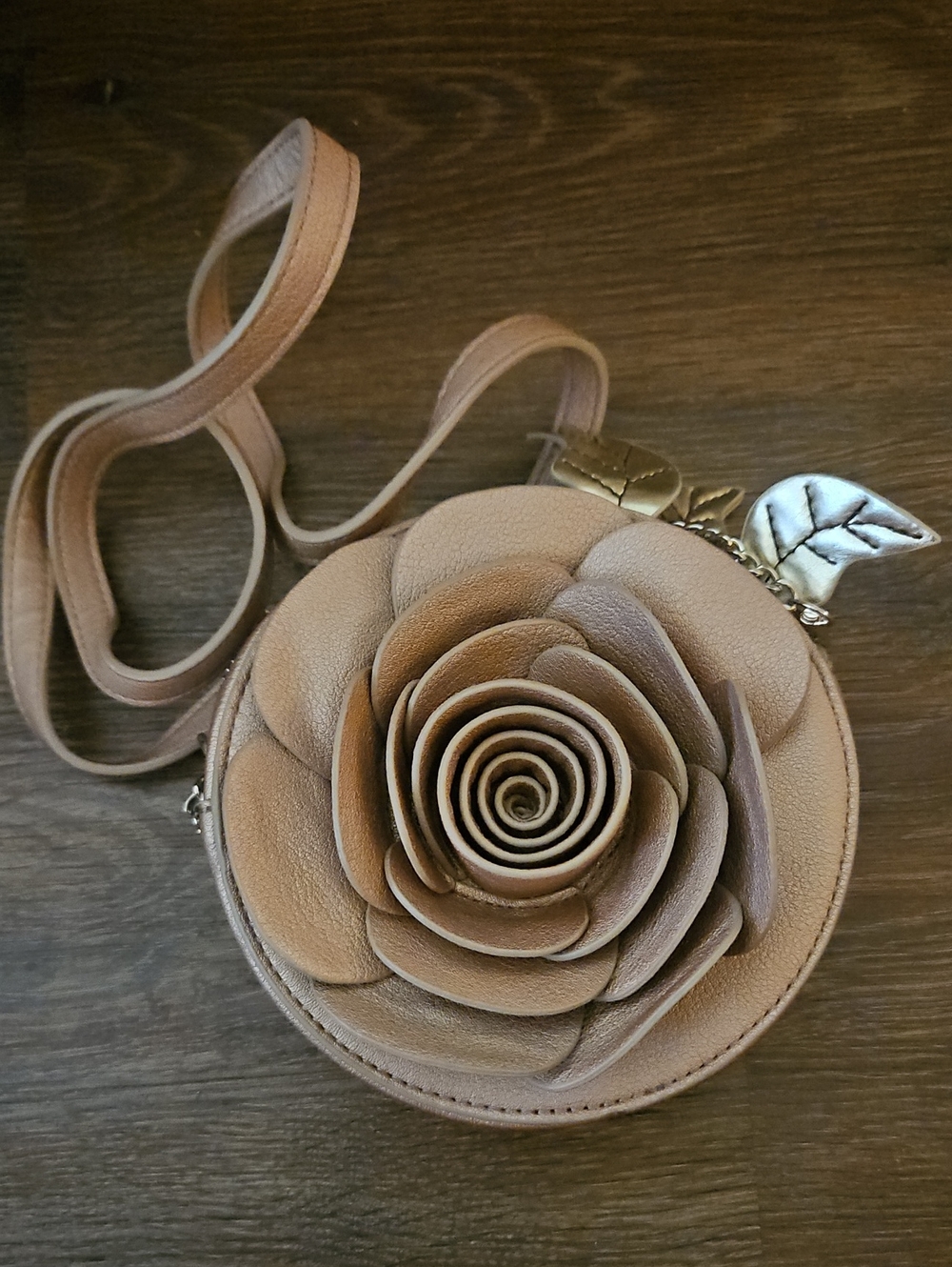 Disney X Danielle Nicole Rose Gold Rose Crossbody Bag